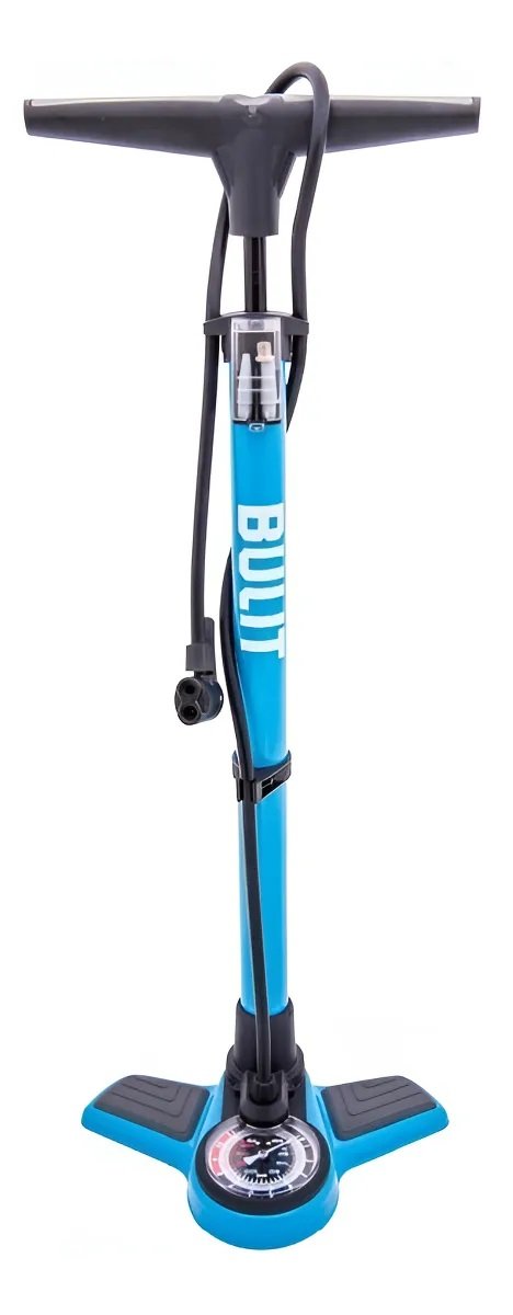 INFLADOR DE PIE BULIT CELESTE ALUMINIO SERIE 600 C/MANOMETRO